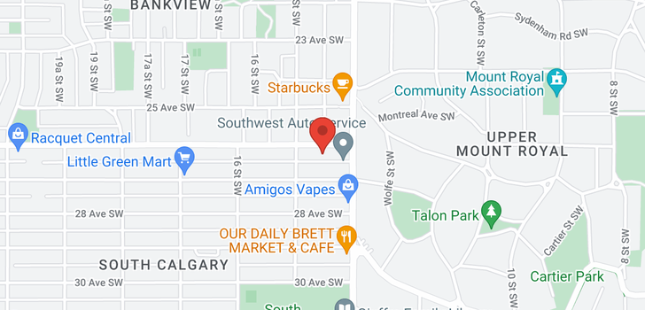 map of 403 1521 26 Avenue SW